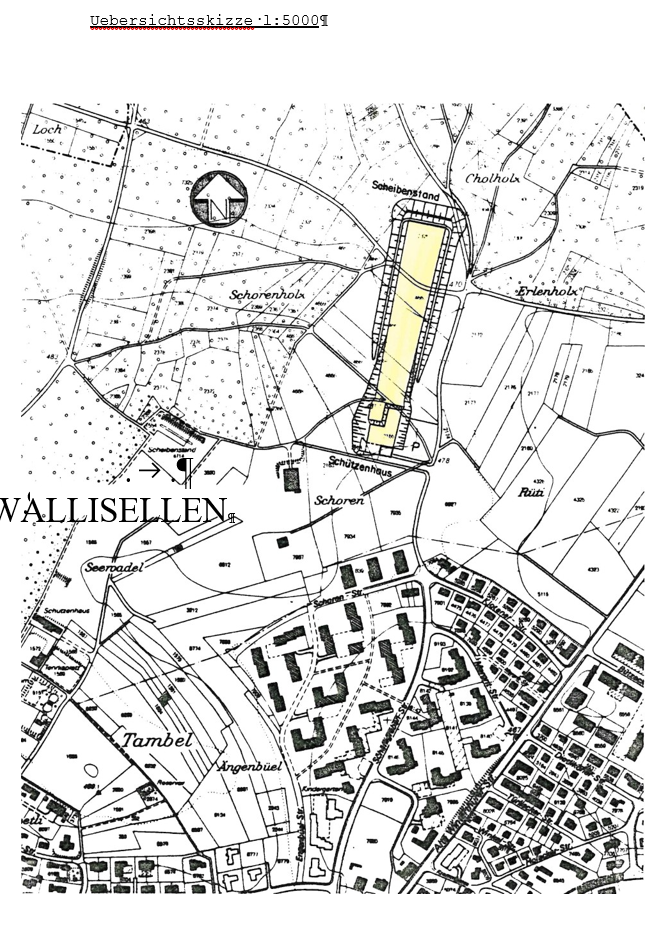 Anlage Dreispitz 1984 Schussfeld